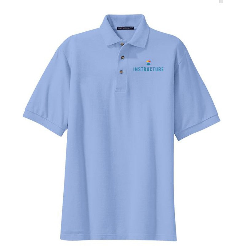 Port Authority® Heavyweight Cotton Pique Polo - Light Blue