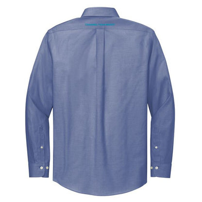 Brooks Brothers® Wrinkle-Free Stretch Pinpoint Shirt - Cobalt Blue