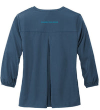 Load image into Gallery viewer, Mercer+Mettle™ Women&#39;s Stretch Crepe 3/4-Sleeve Blouse - Insignia Blue
