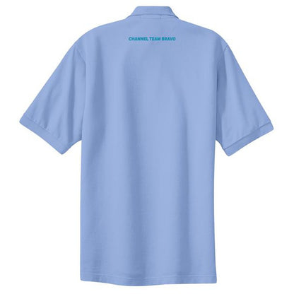 Port Authority® Heavyweight Cotton Pique Polo - Light Blue