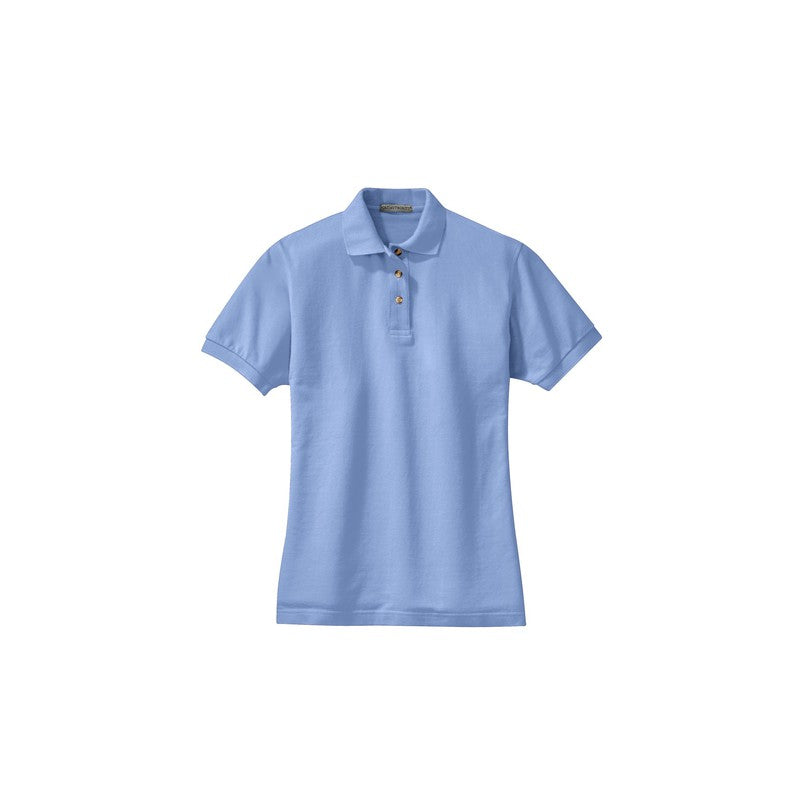 Port Authority® Ladies Heavyweight Cotton Pique Polo - Light Blue