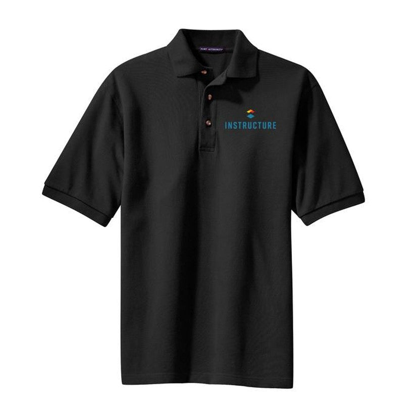 Port Authority® Heavyweight Cotton Pique Polo - Black