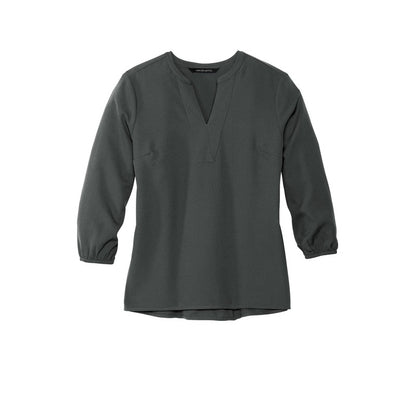 Mercer+Mettle™ Women's Stretch Crepe 3/4-Sleeve Blouse - Anchor Grey