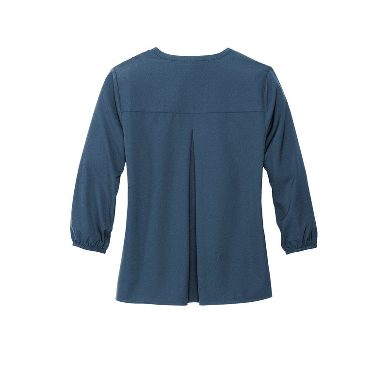 Mercer+Mettle™ Women's Stretch Crepe 3/4-Sleeve Blouse - Insignia Blue