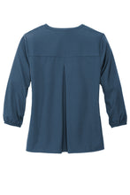 Load image into Gallery viewer, Mercer+Mettle™ Women&#39;s Stretch Crepe 3/4-Sleeve Blouse - Insignia Blue
