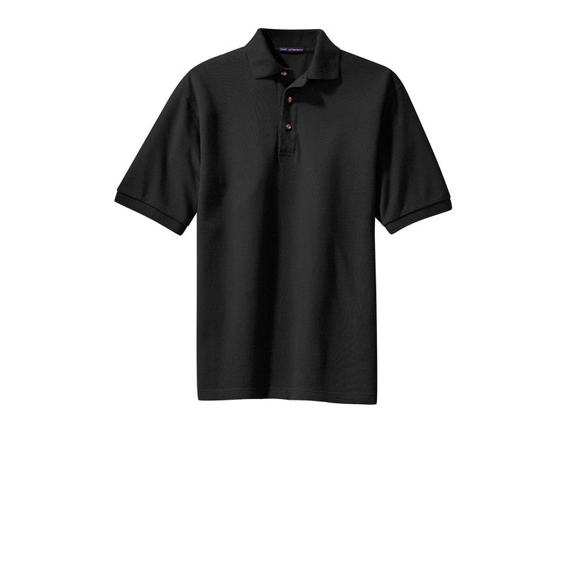 Port Authority® Heavyweight Cotton Pique Polo - Black